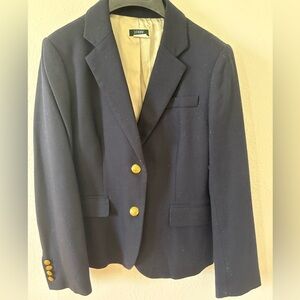 J. Crew Navy Blazer with Gold Buttons